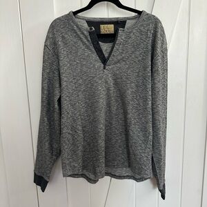 Lucky Brand Charcoal Henley Shirt - Large